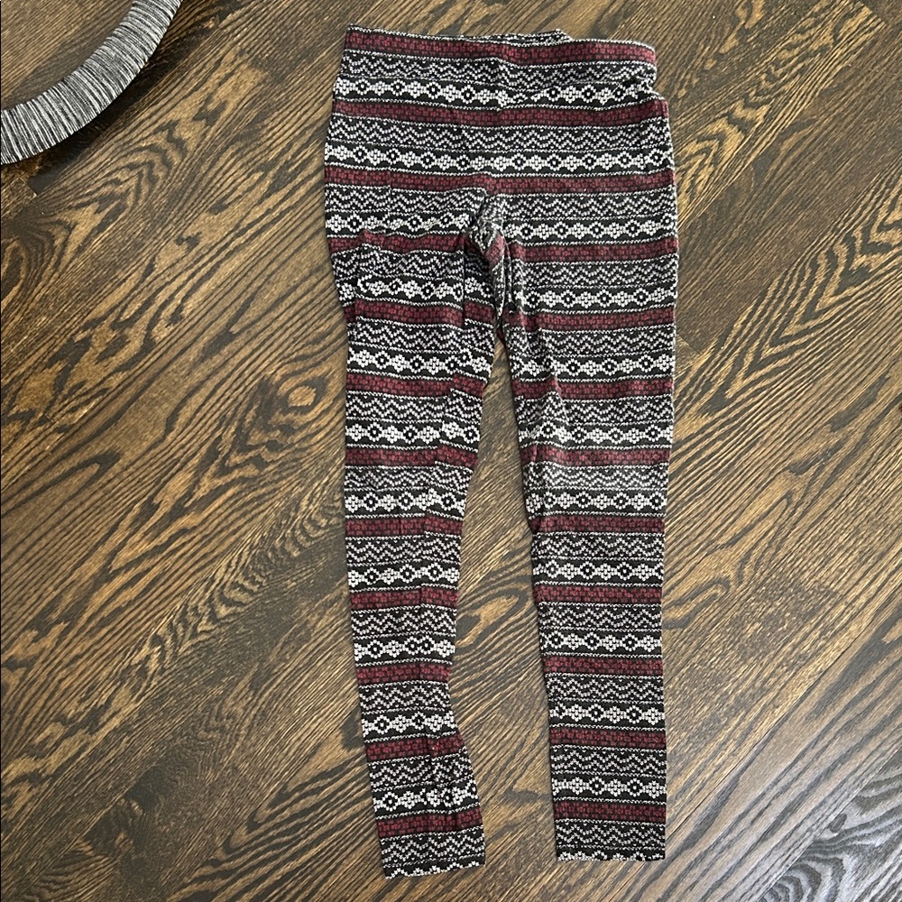 La SENZA holiday Patterned Pajama Leggings - Red, Black, White